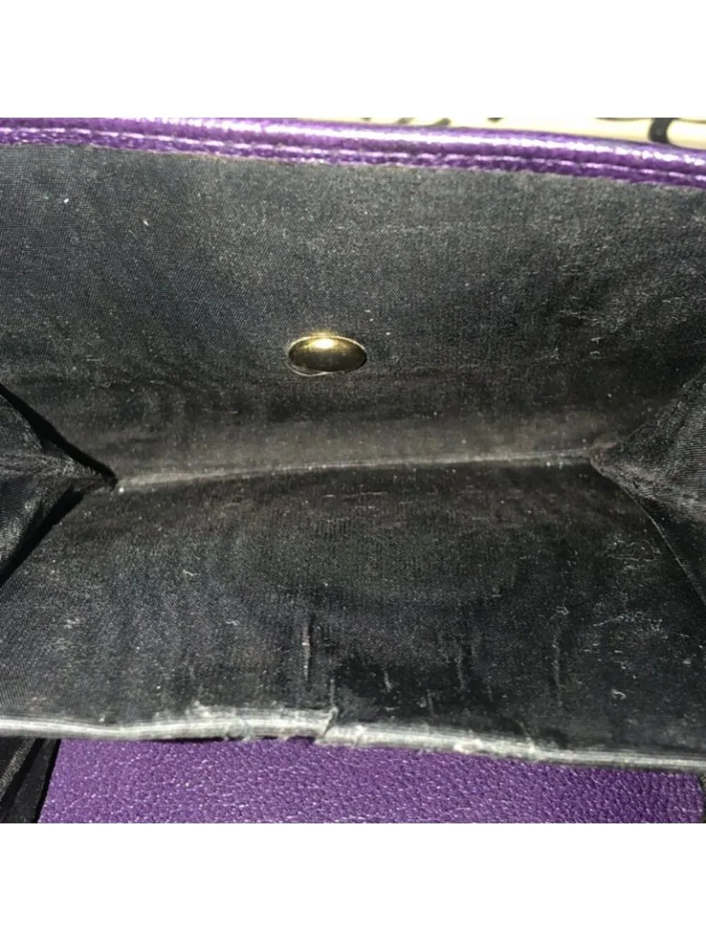 Chanel Trifold Wallet Compact CC Logo Lambskin Purple Card